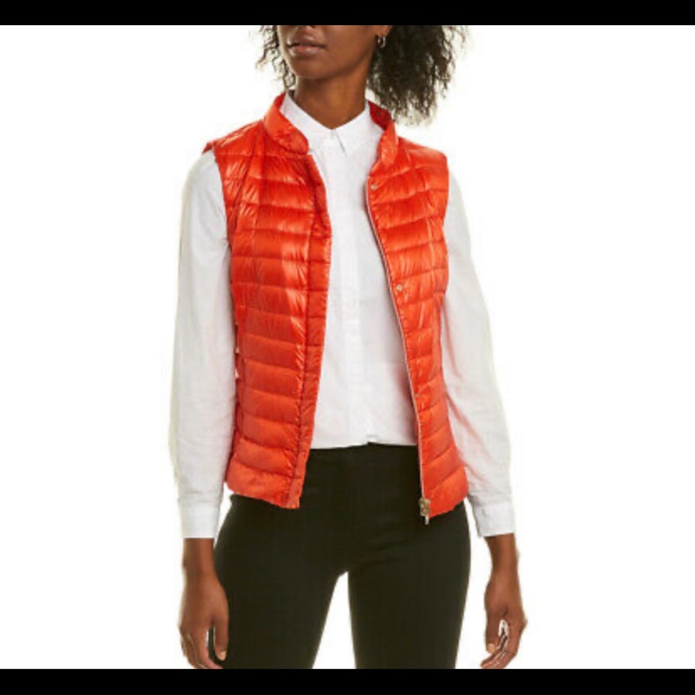 HERNO Orange Polyamide Puffer Vest | Spring 20